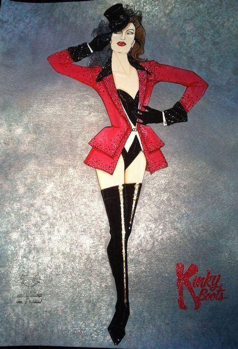 kinky boots broadway costume sketch by gregg barnes