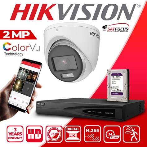 hikvision ip mp colorvu cctv camera package satfocus