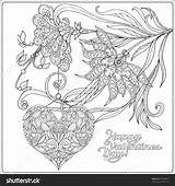 Coloring Pages Valentines Valentine Printable Adults Adult Cards Happy Color Decorative Getcolorings Getdrawings Incredible Fortune Colorings Popular Card sketch template