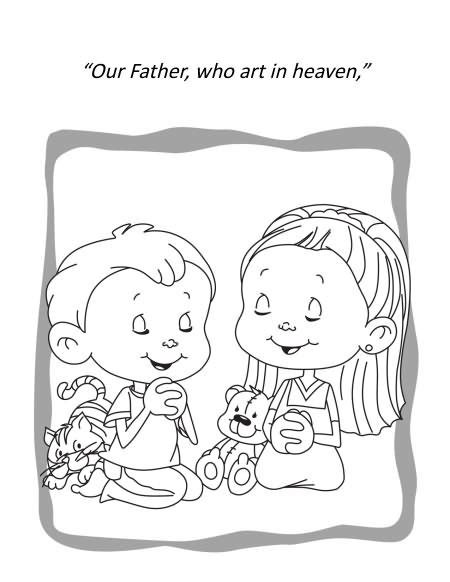 lords prayer coloring  activity book icharacter