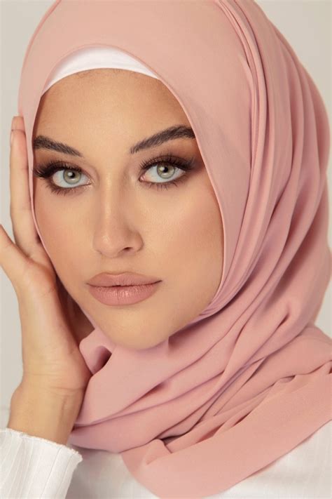 essential chiffon hijab dusty pink