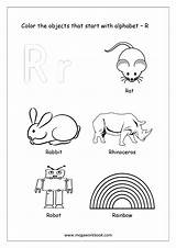 Coloring Alphabet Things Start Pages Color Letter Megaworkbook Printable Objects English Kindergarten Each Worksheets These Starting sketch template