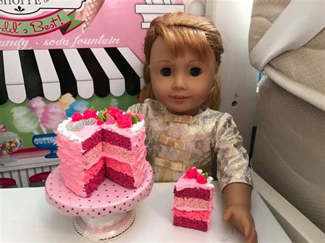 american girl cake and pedestal stand by lilyvictoria on etsy