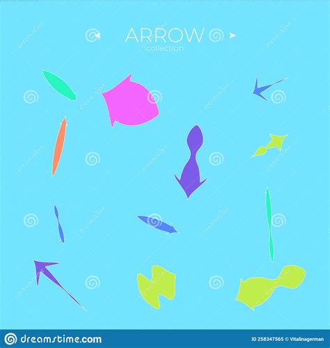 Colorful Arrows Arrows Colorful Set Arrow Logo Concept Curly And