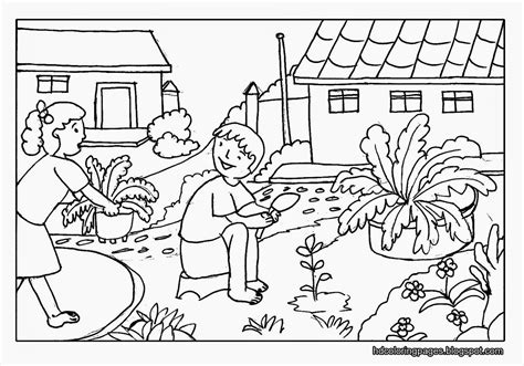 gardening coloring pages  kids