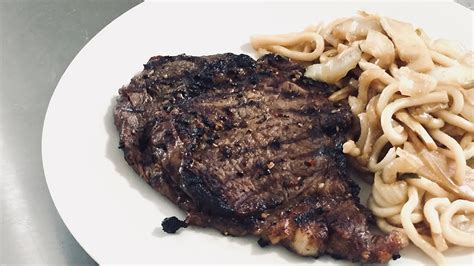 classic thin ribeye steak   cook  ribeye medium
