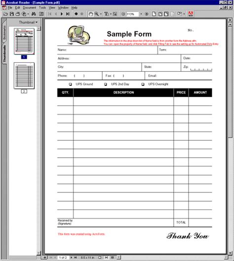 printable business forms  printable forms