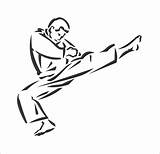 Karate Kung Aufkleber Autoaufkleber sketch template