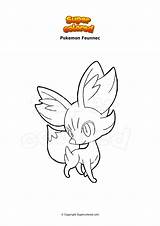 Pokemon Fennekin Fynx Ausmalbild Feunnec Colorare Coloriage Disegno Supercolored Magby sketch template