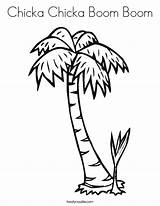 Chicka Boom Coloring Tree Palm Pages Printable Trees Sheet Noodle Twistynoodle Sheets Kids Built California Usa Book Pine sketch template