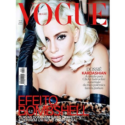 kim kardashian topless brazil vogue cover pictures glamour uk