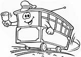 Tranvias Tram Tranvia Tramway Autobus Trams Cablecar Infantiles sketch template