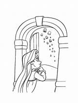 Tangled Coloring Pages Rapunzel Disney Color Little Print Beautiful Kids Everfreecoloring sketch template