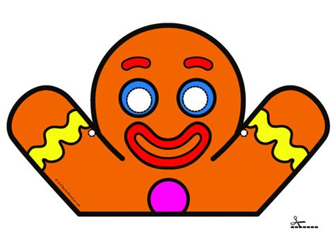 gingerbread man masks colourpage   teacher resources