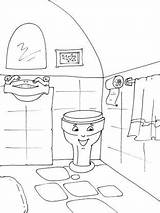 Toilette sketch template