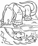 Dinosaur Coloring Funny Kids Print Dinosaurs sketch template