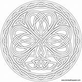 Shamrock Color Coloring Knotted Pages Mandala Embroider Transparent Celtic Adults Donteatthepaste Patterns Large Designs sketch template