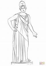 Athena Atena Dea Goddess Griechische Hera Atenas Greca Deusa Mitologia Mythologie Supercoloring Draw Athene Göttin Fabelwesen Stampare sketch template