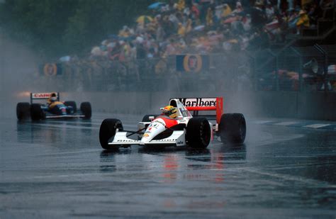 Ayrton Senna Formula 1 Mclaren Mclaren Mp4 Marlboro Helmet Rain