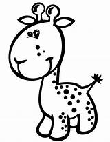 Giraffe Coloring Colouring Kids Cute Baby Comments Preschool sketch template