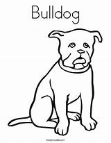 Bulldog Coloring sketch template