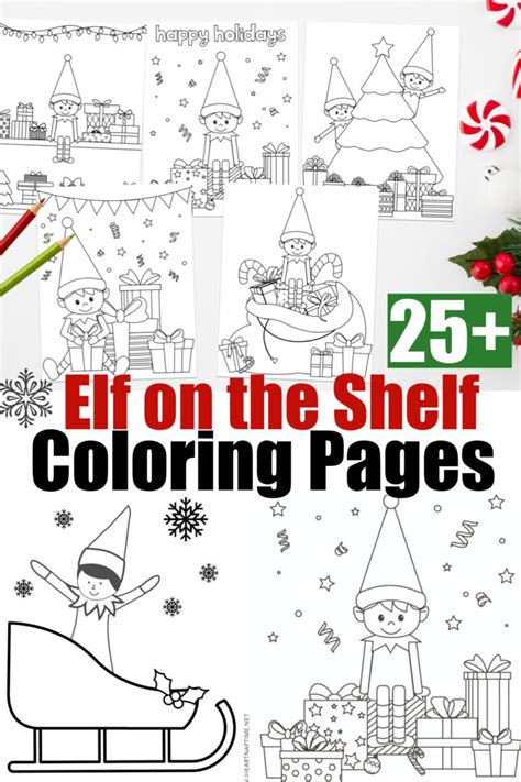 elf   shelf coloring pages  print  print