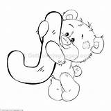 Teddy Bear Coloring Alphabet Pages Letter Getcoloringpages Letters Alfabeto Sheets sketch template