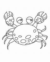 Crab Coloring Pages Cartoon Kids Printable sketch template