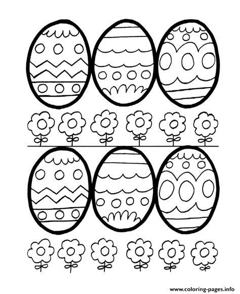 easter eggs  flowers coloring page printable