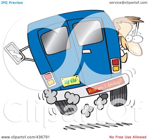 royalty  rf clipart illustration   crazy driver      driving bumper sticker