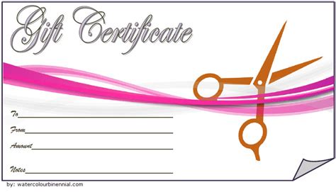 hair salon gift certificate templates  great ideas