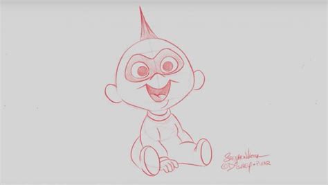 learn  draw baby jack jack  pixars incredibles   disney blog