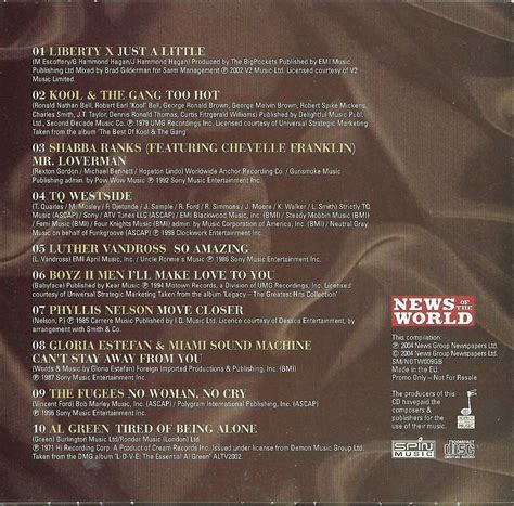 sex and the cd ii promotional cd from the news of the world on