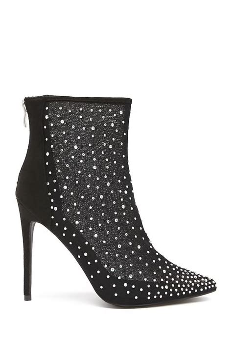 iridescent rhinestone ankle boots black ankle boots cool boots shoe obsession