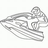 Jet Ski Scooter Coloring Drawing Pages Coloriage Seadoo Imprimer Drawings Sea Jetski Clipart Transportation Colorier Getdrawings Helicopter Dessin Color Clip sketch template