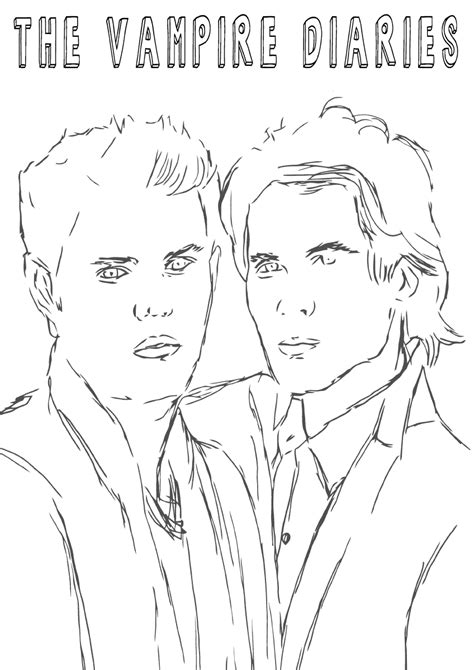 vampire diaries coloring pages sketch coloring page