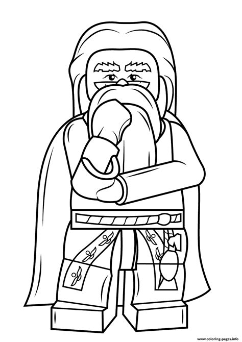 lego albus dumbledore harry potter coloring page printable