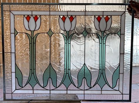 Elegant Crank Out Stained Glass English Tulip Windows