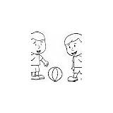 Meninos Colorir Jogando Futebol sketch template