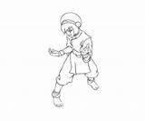 Toph Coloring Avatar Pages Beifong Action Yumiko Fujiwara Popular sketch template