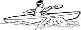 Kayak Kayaking Coloring Pages Printable Gif sketch template