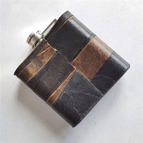personalised rugged leather hip flask  hord notonthehighstreetcom