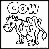Cow Coloring Pages Printable Kids Cows Farm Animal Head Printables Colouring Print Cartoon Word Clipart Simple Cliparts Template Color Library sketch template