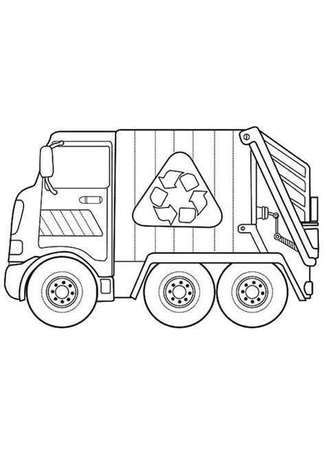 coloring pages garbage truck coloring page