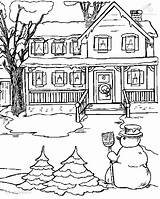 Coloring Pages Winter Adults Scene Getdrawings sketch template