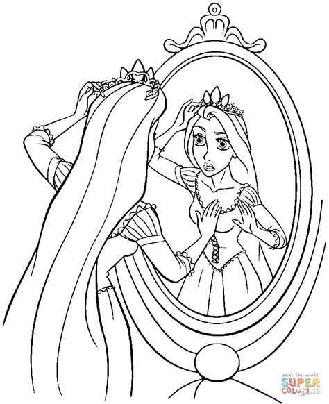 princess rapunzel coloring page  printable coloring pages