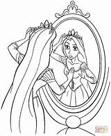 Rapunzel Coloring Princess Pages Tangled Drawing Mirror Printable Clipart Supercoloring Front Kolorowanki Disney Do Kolorowanka Cartoon Wydruku sketch template
