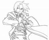 Edward Elric Coloring Pages Pose Paper Getdrawings Getcolorings sketch template