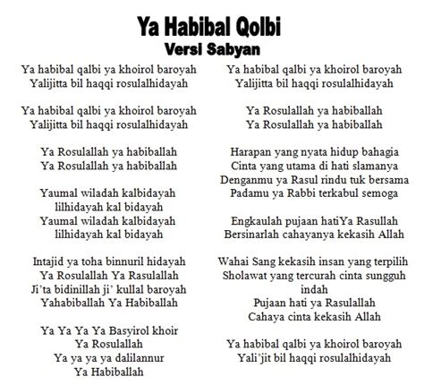 Teks Arab Ya Rasulullah Ya Habiballah Berbagai Teks Penting