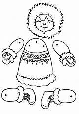 Eskimo Kids Popular Coloring sketch template